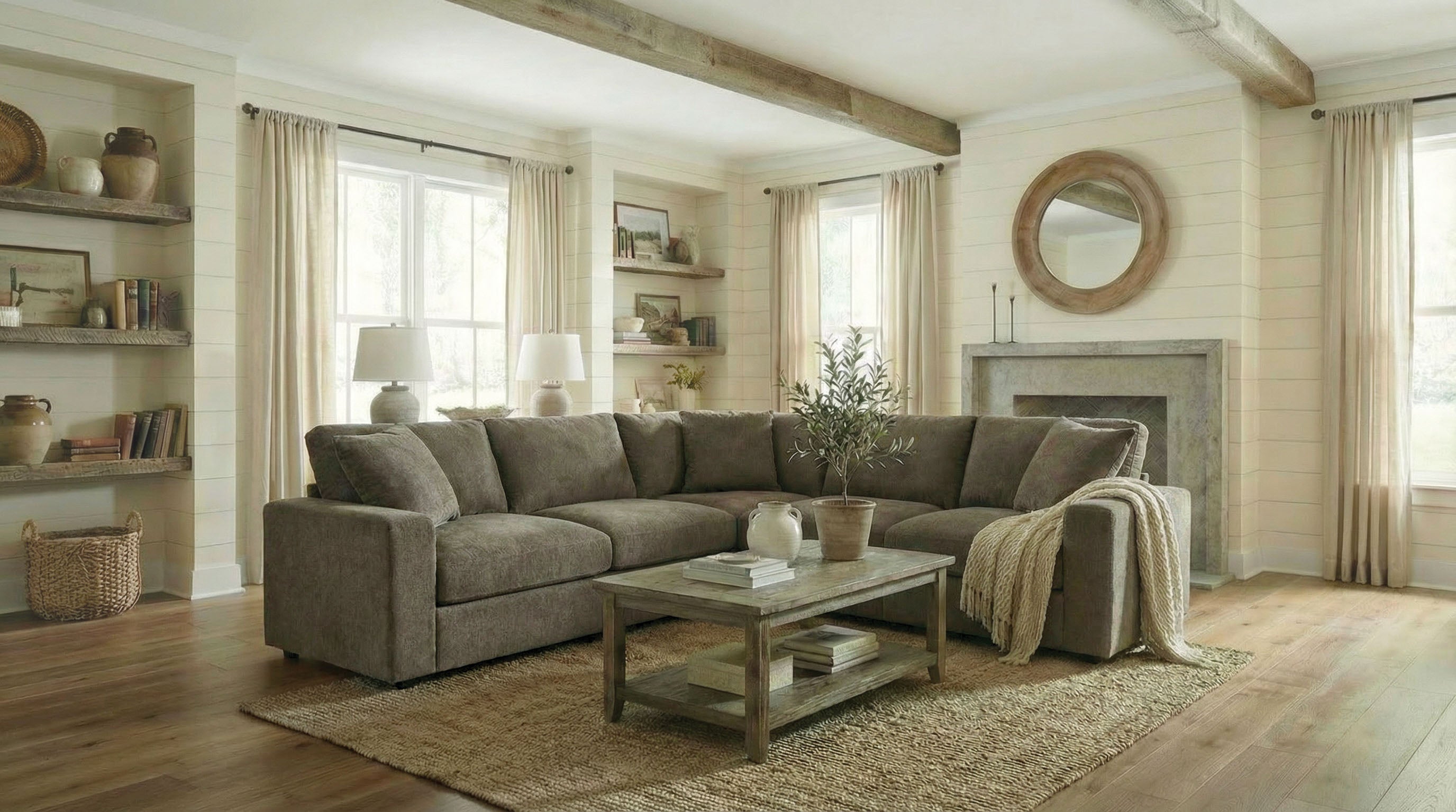 Crowle Cocoa Brown Sectional
