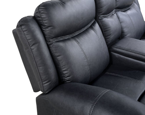 Agata Black Reclining Sofa and Loveseat Set