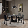Oberto Dark Gray 5-Piece Round Dining Set